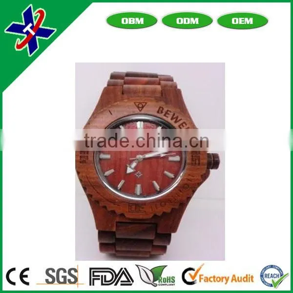elegance fashion watches bamboo wood watch red 100% Natural and original sandalwood watch