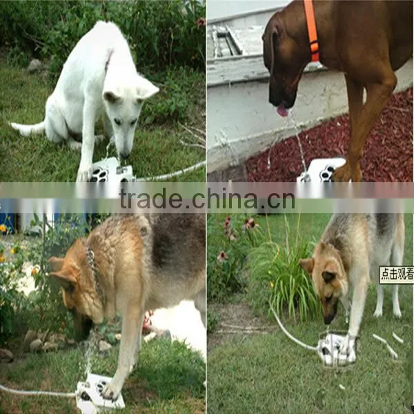 2016 factory wholesale New Dog Supplies Upgrade Pet Step Spray Doggie Dog Cat Paw Water Fountain Feeder Drinking Spring Pedal Pe