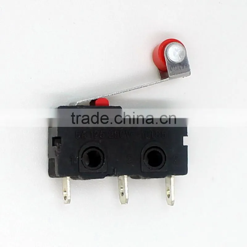 micro lever switch with roller lever, pcb terminals,Kw4-5