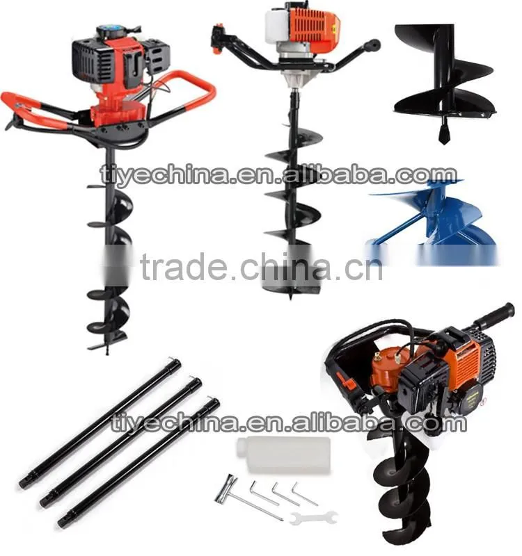 Gasoline Tools Supplier From China Earth Auger Machine With 150mm Drill Bits Price