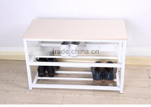 VIVINATURE Micro Fabric Shoe Rack Storage Organizer and Hallway Bench