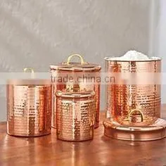Kitche canisters, Rose gold color copper canisters, elegant copper canisters, copper jars,decorative canisters for kitchen