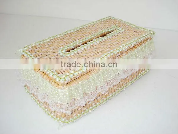Exquisite wicker napkin box