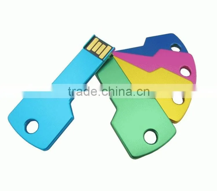 Colorful key shaped customized logo 4gb 8gb 16gb 32gb USB flash drive