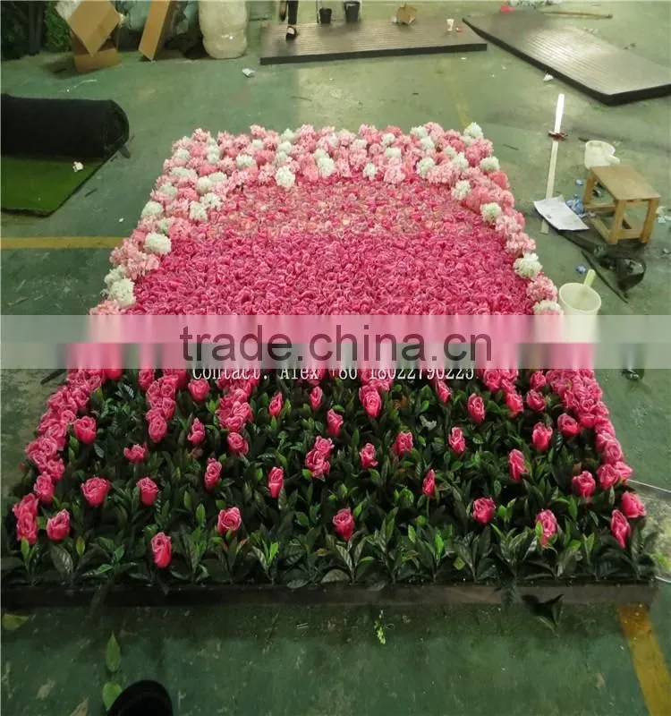 SJ2017300205 Hot sale artificial colorful flower wall hanging silk flower for weeding decoration