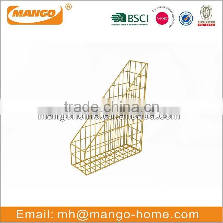 Wire mesh table metal file stand holder