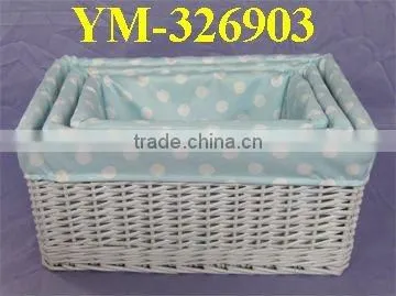 white rectangular wicker storage baskets