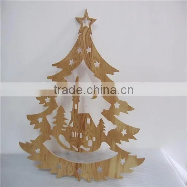 Halloween decorations use wooden trees wooden Christmas trees wooden crafts
