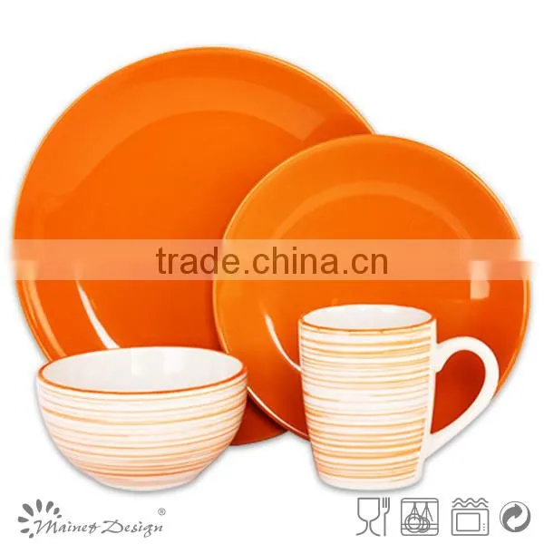 fine ceramic 16pcs stoneware dinner set