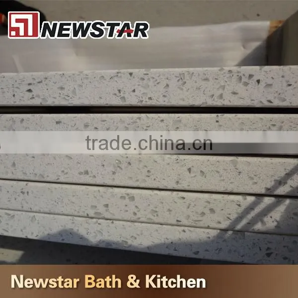 Made in China kitchen countertop crystal white quartz