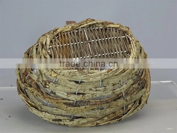 Natural rattan flower basket oval pot planting