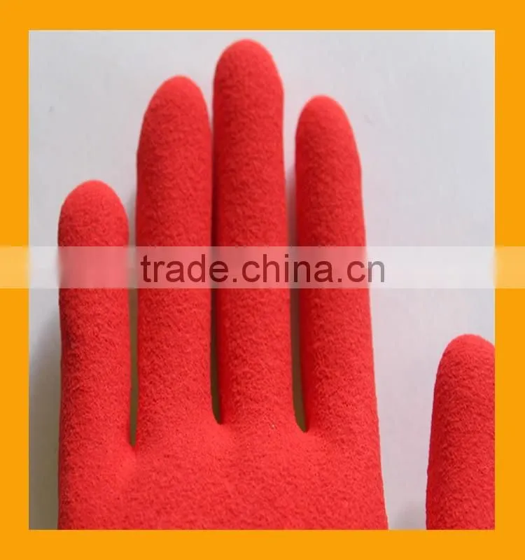 15G Thicken Nylon Sandy Nitrile Double Dipped Oil Field Work Gloves