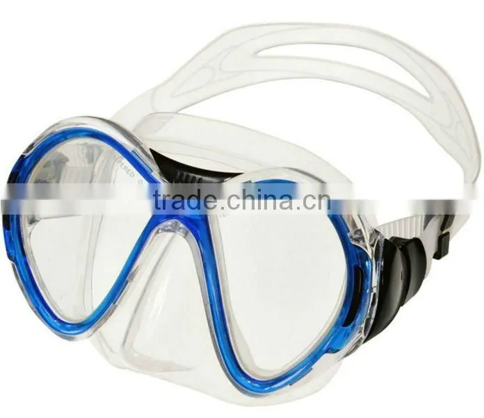 Professional fashion blue durable silicone snorkel and flipper sets