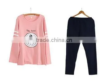 High quality 100% cotton pajamas women cheap custom sweetstyle women pajamas