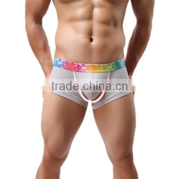Best Selling Retail Mens Underwear Boxers With Breathable Holes Cueca Boxer Men Print Boxer Shorts