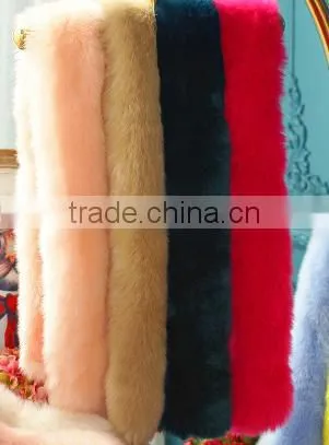 Beautiful color Genuine fox fur cape/shawl with faux fox fur trimming