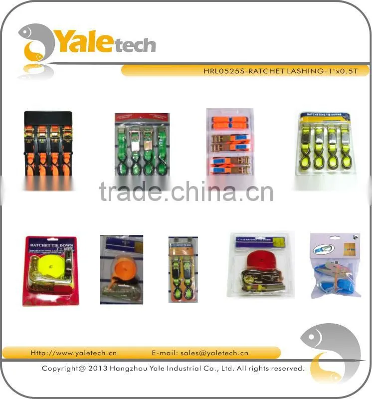 25mm plastic ratchet strap with S hooks from china manufactory