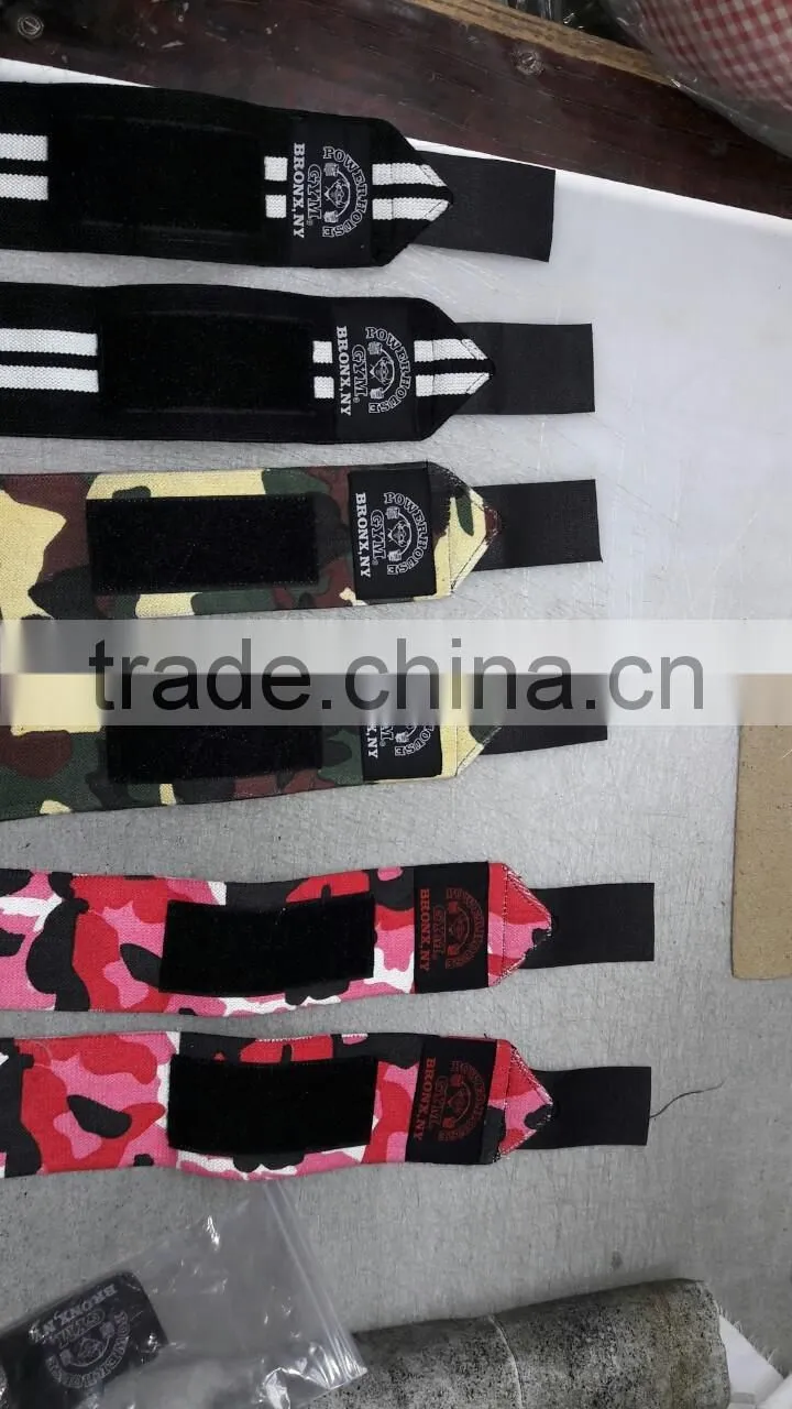 Custom Camo Printed Crossfit Fitness Wrist Wraps with Customized logo