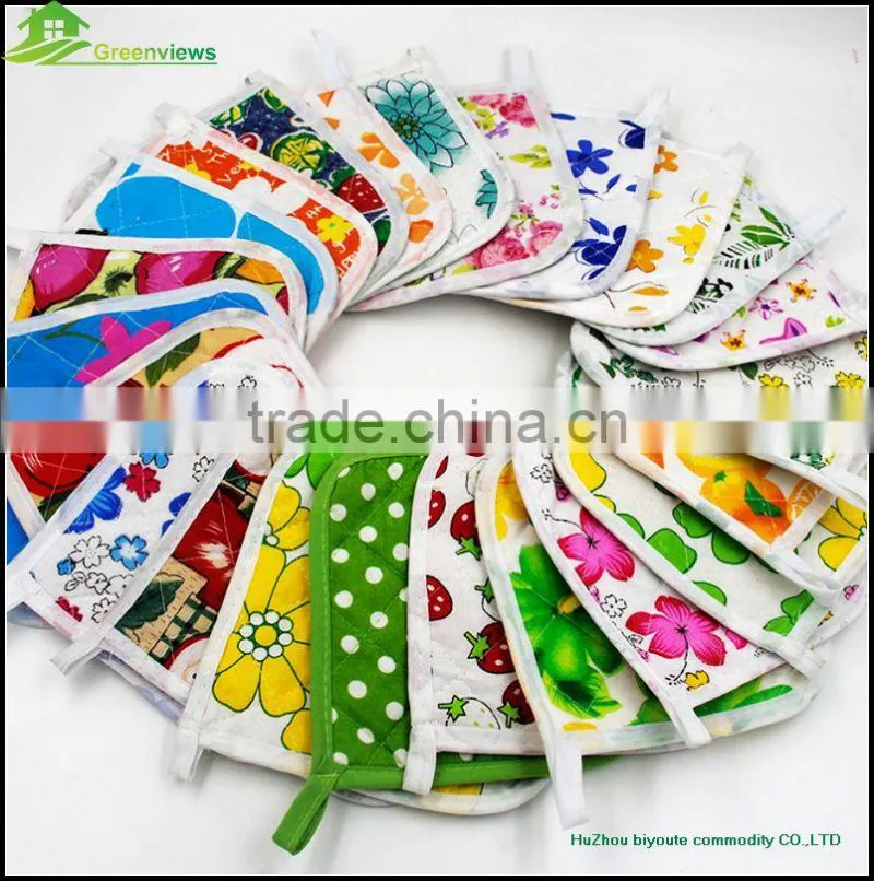 Christmas style color coffee cup mats pot custom linen pot holders print cotton