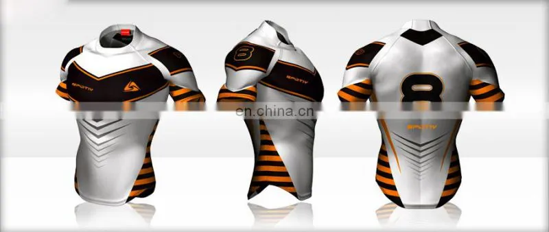 2017 high quality fashion custom rugby jersey with sublimation