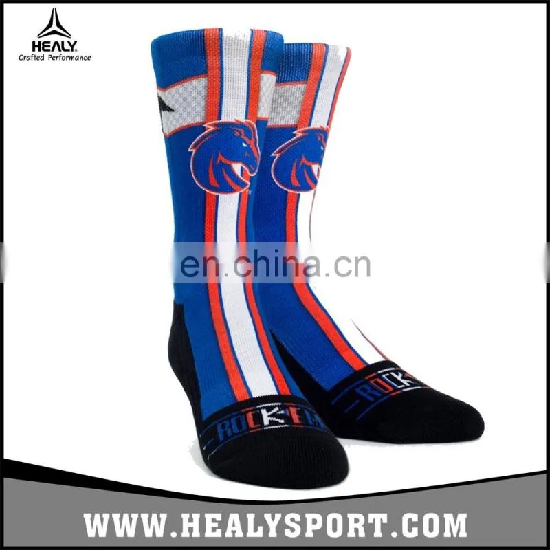 Printing Buster Mascot Boise College Football Comfortable Stretch Cotton Socks