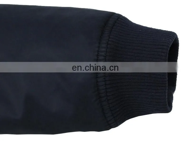 high quality Nylon Plain navy Flight bomber jacket mens