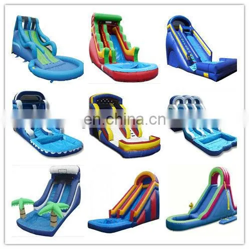 HI 0.55/0.65mm PVC tarpaulin giant inflatable floating water slide, pool water slide