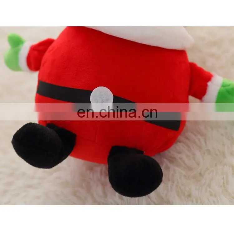Cute Plush Toy Christmas Musical Santa with Light