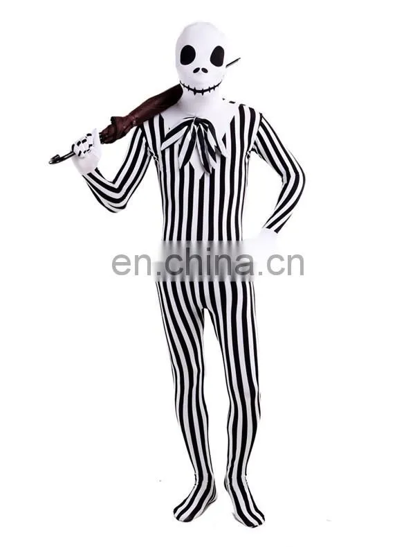 Zentai Full Body Lycra Spandex Jack Skull Unisex Adult Party Cosplay Costume