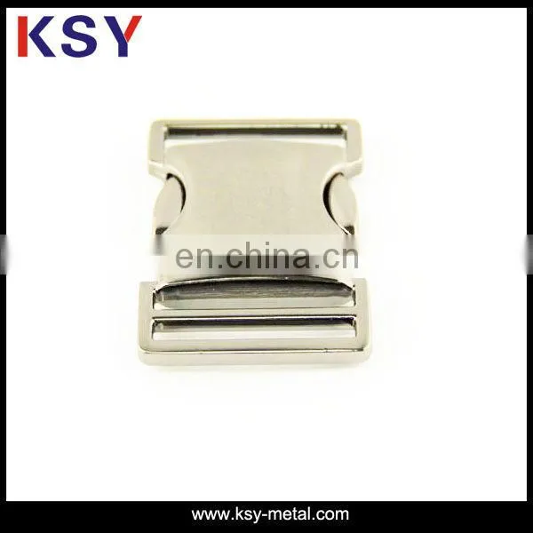 Backpack engraved logo metal side release buckle