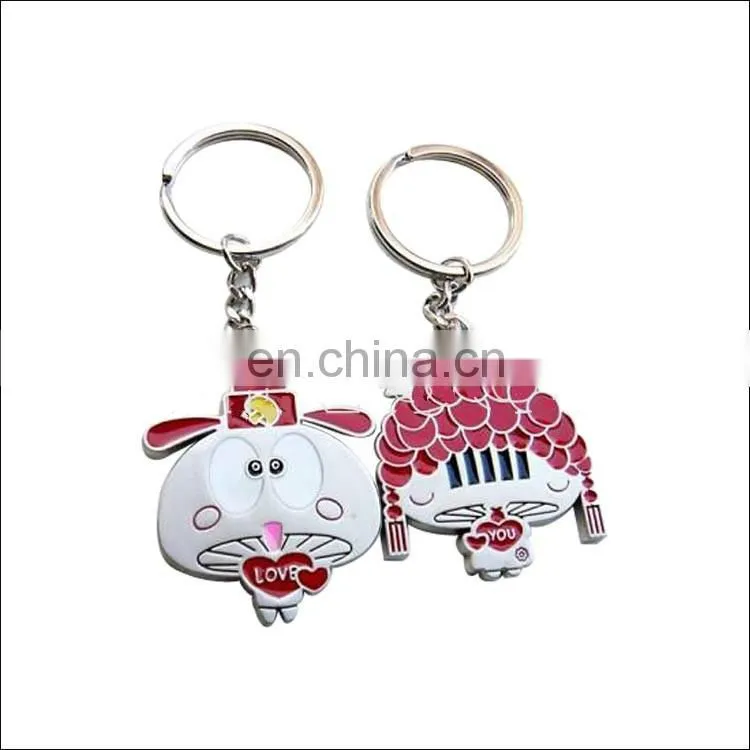 Custom couple metal keychains wholesale