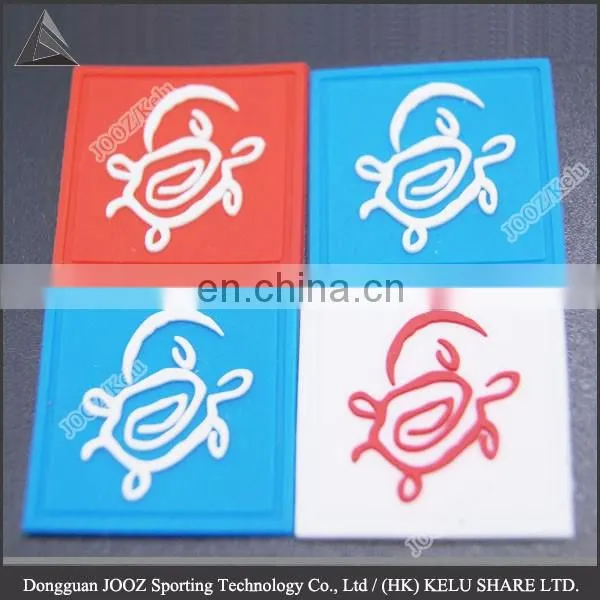 custom 3d rubber silicone patch fashion garment logo turtle logo rubber shoes logo