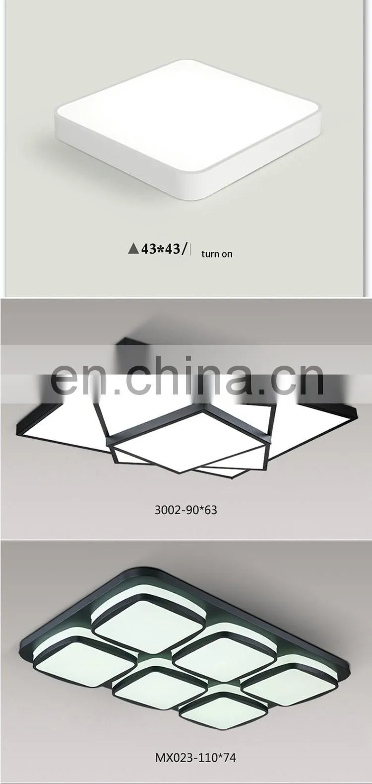 modern minimalist living room LED ceiling lamps indoor rectangular bedroom ceiling pendant light
