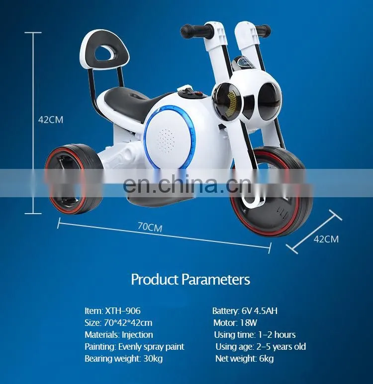 China Factory Wholesale Plastic Baby Motorbike 6v Children Toy Motorcycle For Kids