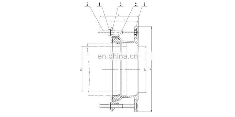 Bundor DN50 Ductile Iron PN16/250PSI Flange Adapter For Water