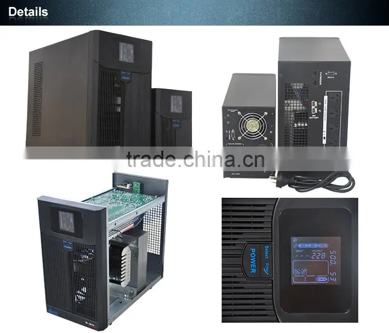 2000VA / 1400W Line-Interactive Double CPU Control Pure Sine Wave LCD Homage UPS