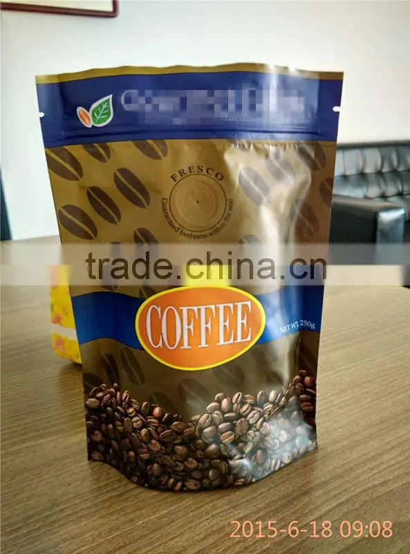 stand up coffee pouch laminated plastic customer printing coffee bag