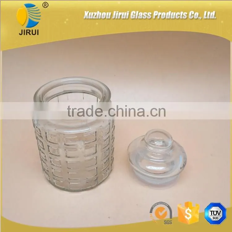 250ml glass candle jar with lid