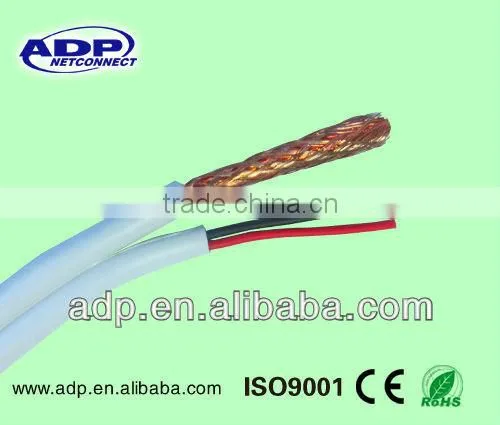 CATV RG59+2X0.5mm Power RG59 Siamese coaxial Cable