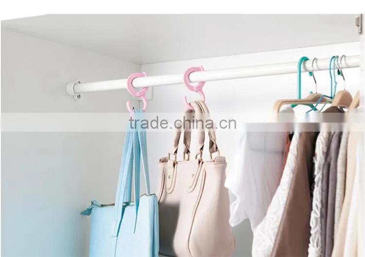 2Pcs/Set Candy Color Plastic Bag Hook Hanger