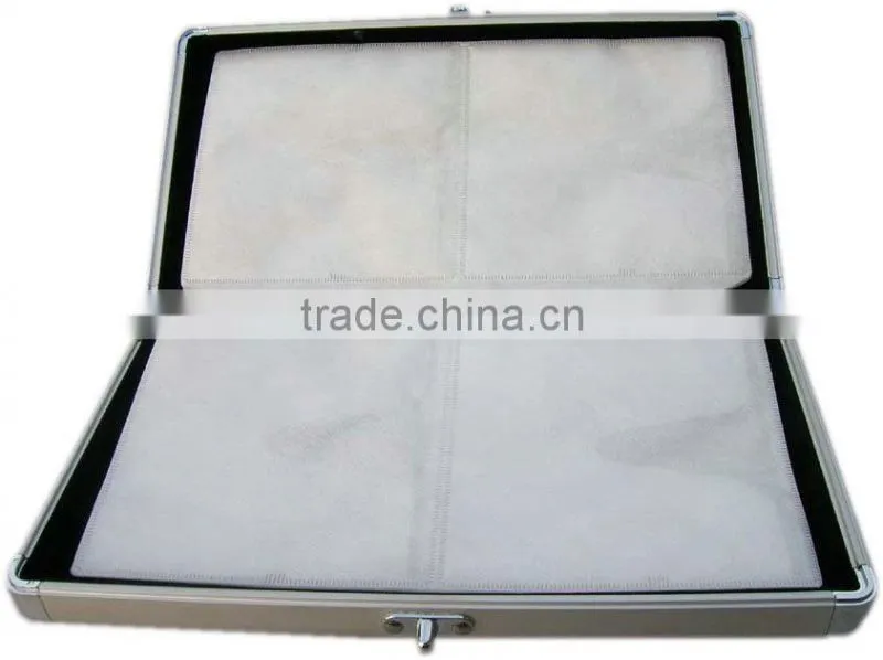 aluminum frame waterproof shell tin pretty cd case with cd bag inside