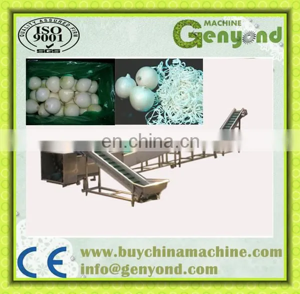 Factory Genyond Hot sales Industrial full automatic onion peeler peeling & roots tails two edds cutting machine