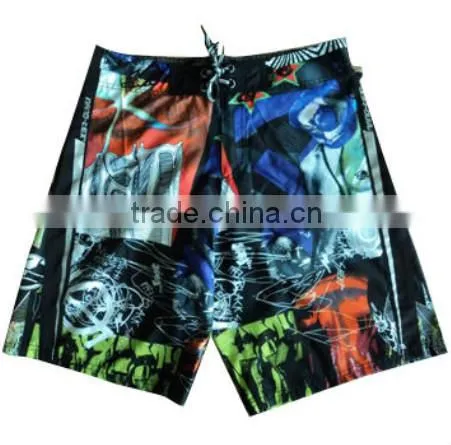 Popular Quick Dry Men's Slim Fit Board shorts with Flames