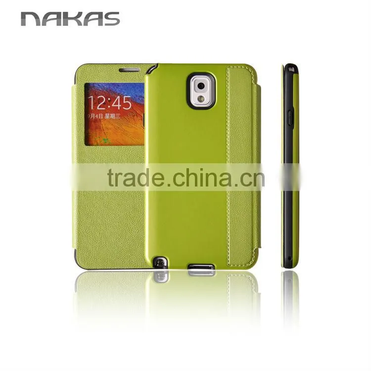 Leather Smart View Window Flip Case Mobile Phone Case for Samsung note 3
