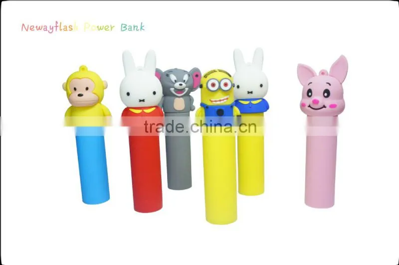 Logo printing cute cheap power bank 2600mAh