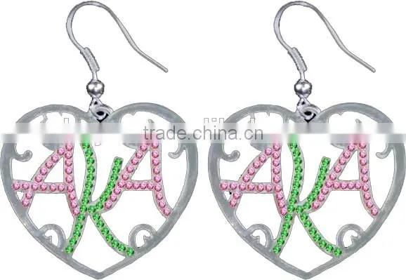 AKA Sorority greek letter heart neckalce Jewelry