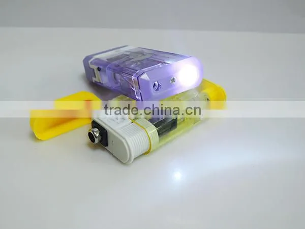 Transparent company brand logo electronic windproof lighter refillable cigarette lighter with led