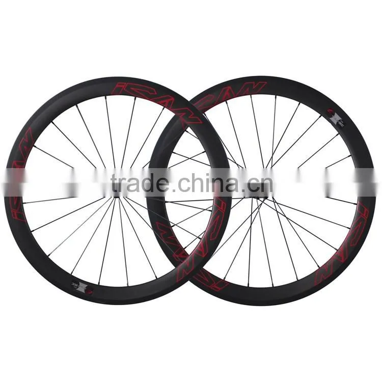 new 23mm width 50mm clincher Novate hub Sapim spoke road bike carbon clincher wheels 50C