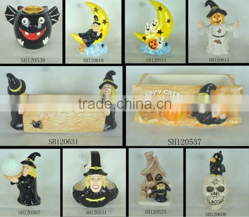 Halloween ceramic tealight candle holder,tealight candle holder