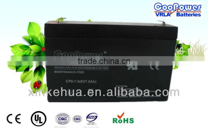 Sealed Lead acid battery /Solar Battery/Eemergency light battery/Rechargeable battery/6V7AH Solar Power Batter